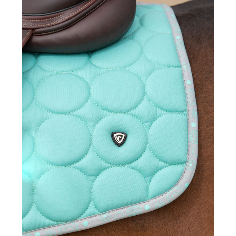 Hy Equestrian DynaMizs Ecliptic Close Contact Saddle Pad - Mint/Grey-1